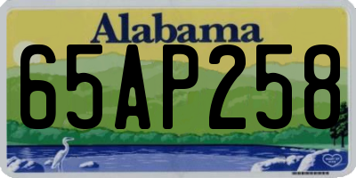 AL license plate 65AP258