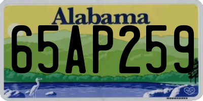AL license plate 65AP259