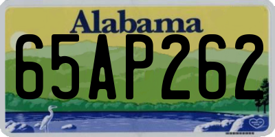 AL license plate 65AP262