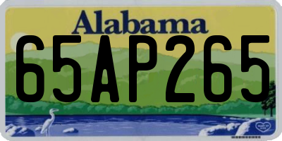 AL license plate 65AP265