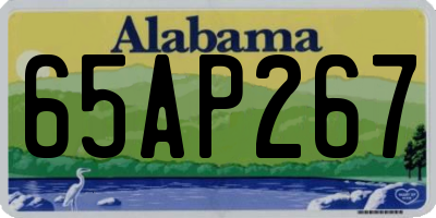 AL license plate 65AP267