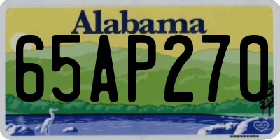 AL license plate 65AP270