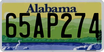 AL license plate 65AP274