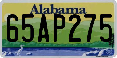 AL license plate 65AP275