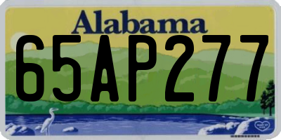 AL license plate 65AP277