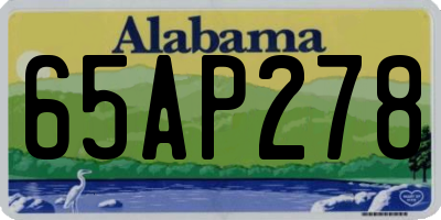 AL license plate 65AP278