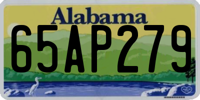 AL license plate 65AP279
