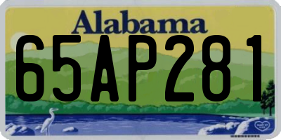 AL license plate 65AP281