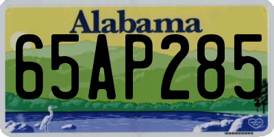 AL license plate 65AP285
