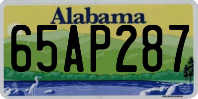 AL license plate 65AP287