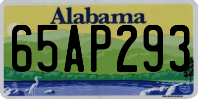 AL license plate 65AP293