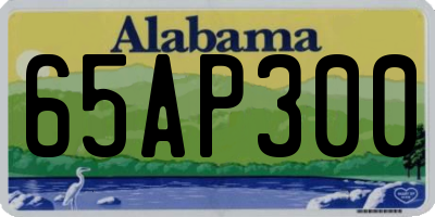 AL license plate 65AP300