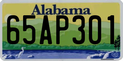AL license plate 65AP301