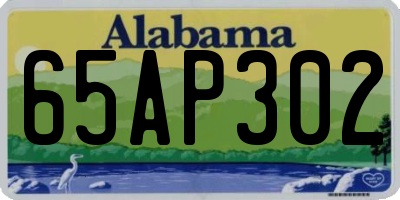 AL license plate 65AP302