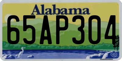 AL license plate 65AP304