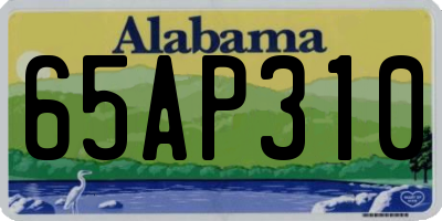 AL license plate 65AP310