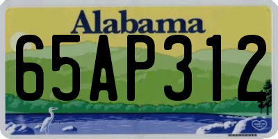 AL license plate 65AP312