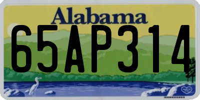 AL license plate 65AP314