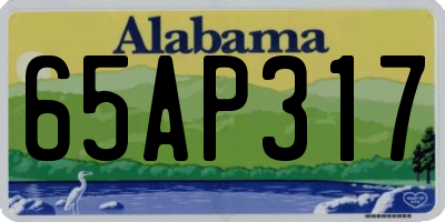 AL license plate 65AP317