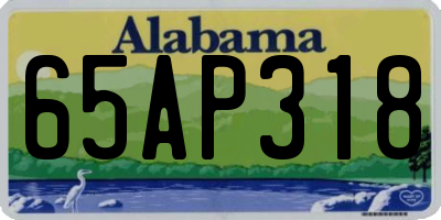 AL license plate 65AP318