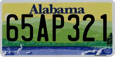 AL license plate 65AP321