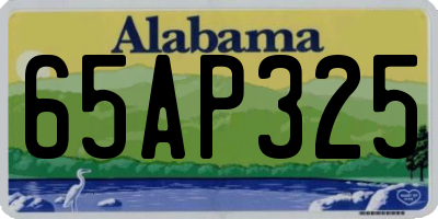 AL license plate 65AP325