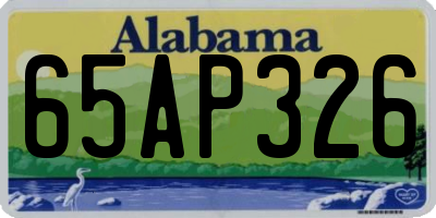 AL license plate 65AP326