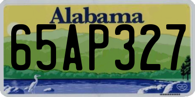 AL license plate 65AP327