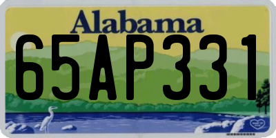 AL license plate 65AP331