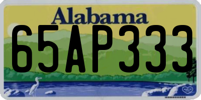 AL license plate 65AP333