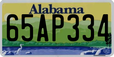 AL license plate 65AP334