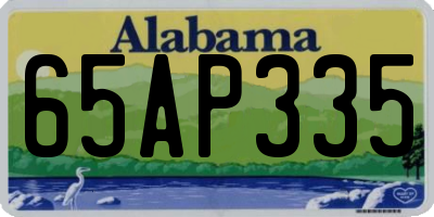 AL license plate 65AP335
