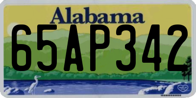 AL license plate 65AP342