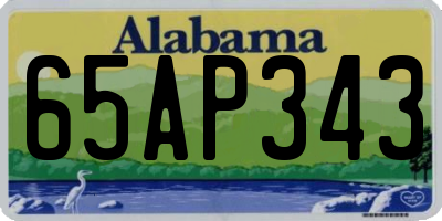 AL license plate 65AP343