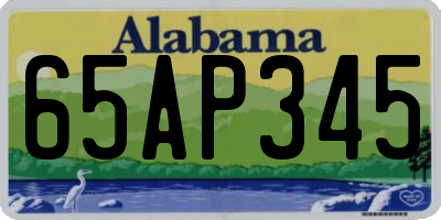 AL license plate 65AP345