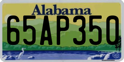 AL license plate 65AP350