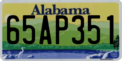 AL license plate 65AP351