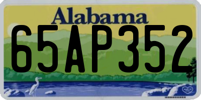 AL license plate 65AP352
