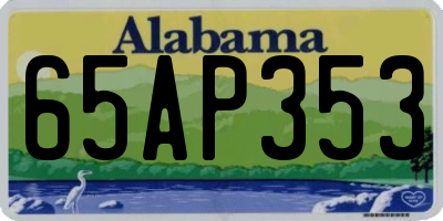 AL license plate 65AP353