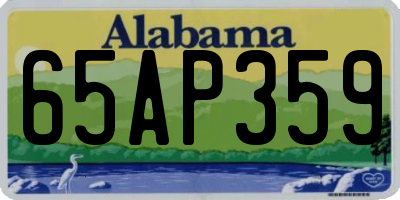 AL license plate 65AP359
