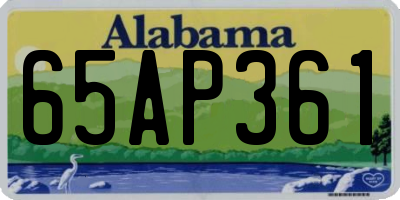 AL license plate 65AP361
