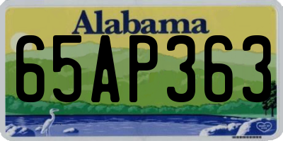 AL license plate 65AP363