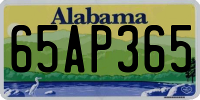 AL license plate 65AP365