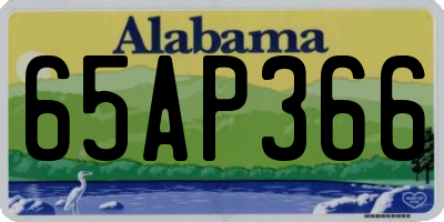 AL license plate 65AP366