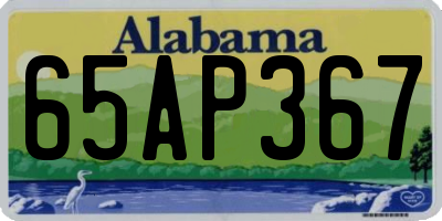 AL license plate 65AP367