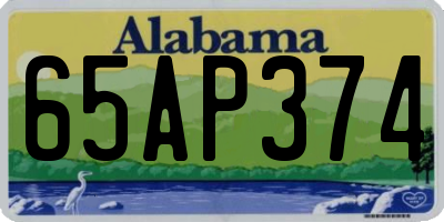 AL license plate 65AP374