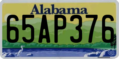 AL license plate 65AP376
