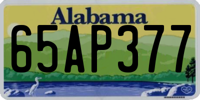 AL license plate 65AP377
