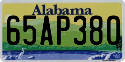 AL license plate 65AP380