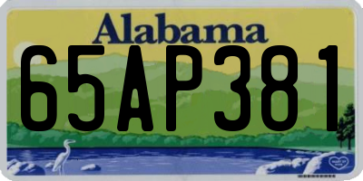 AL license plate 65AP381